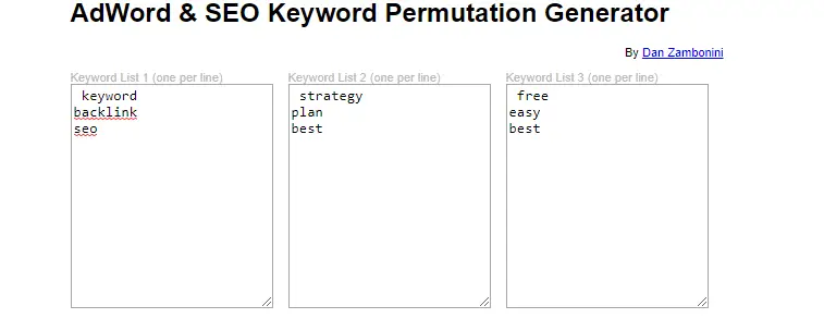 AdWord-SEO-Keyword-Permutation-Generator